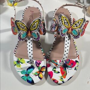 Betsey Johnson Multicolor Butterfly Sandals